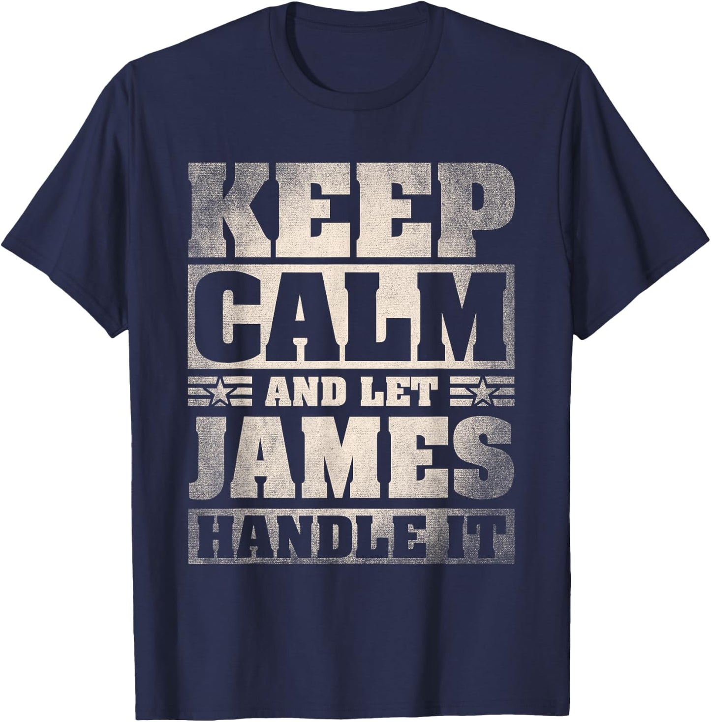James Name Shirt Personalized James First Name T-Shirt - T-Shirt | Navy