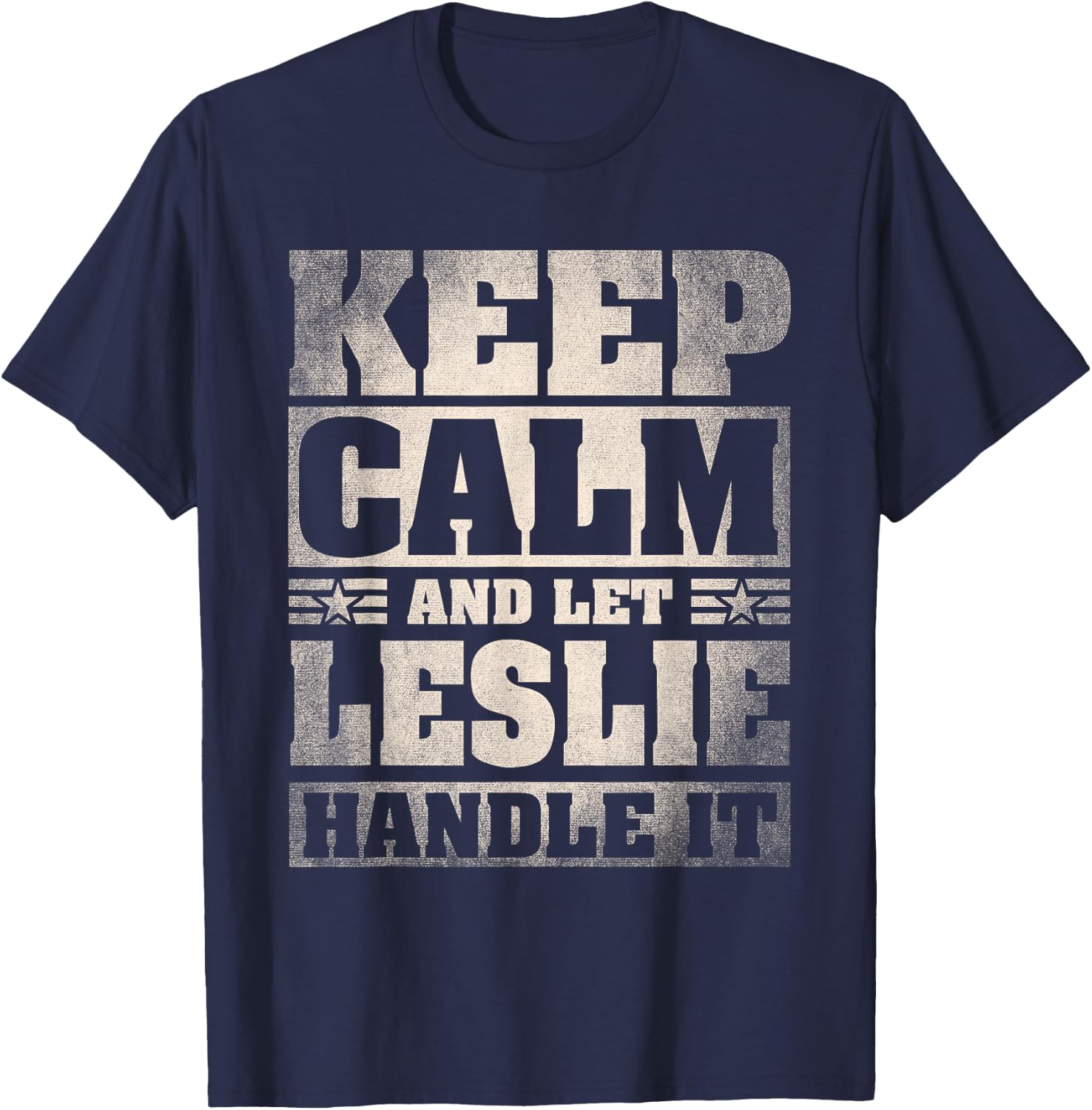 Leslie Name Shirt Personalized Leslie First Name T-Shirt - T-Shirt | Navy