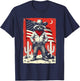 Vintage Racoon Trash Panda Cowboy Western Country Cowgirl T-Shirt - T-Shirt | Navy