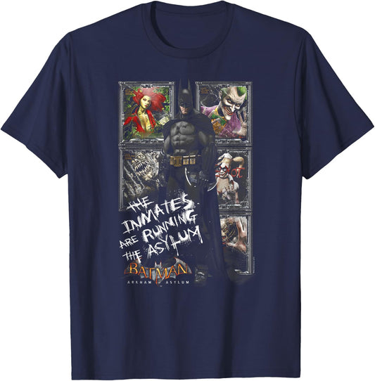 Batman: Arkham Asylum Running the Asylum T-Shirt - T-Shirt | Navy