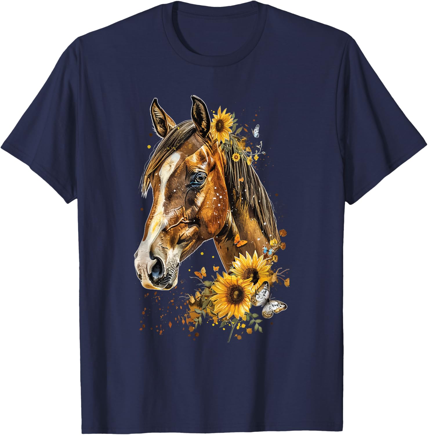 Clydesdale Flower T-Shirt - T-Shirt | Navy