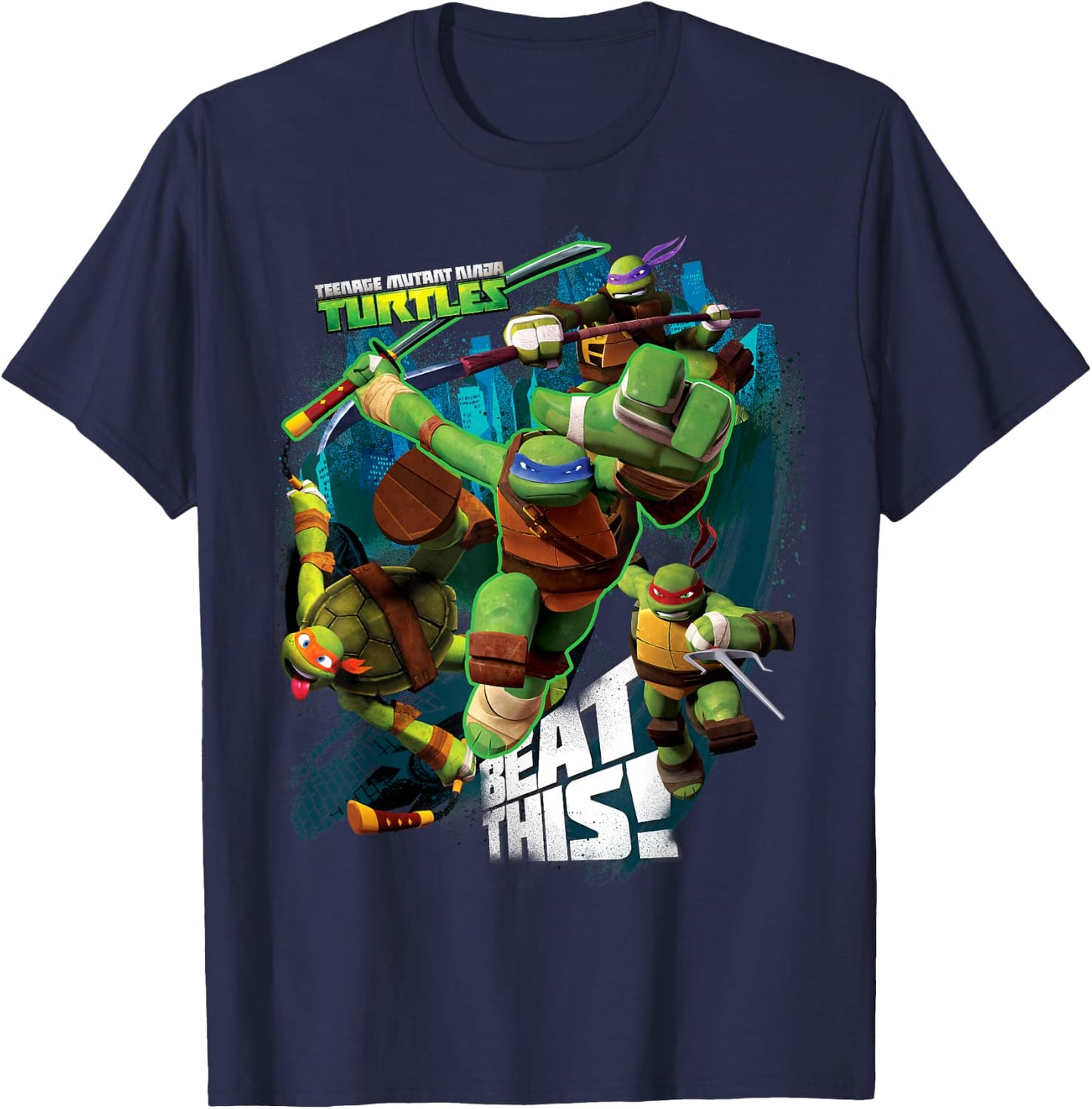 Teenage Mutant Ninja Turtles Beat This T-Shirt - T-Shirt | Navy