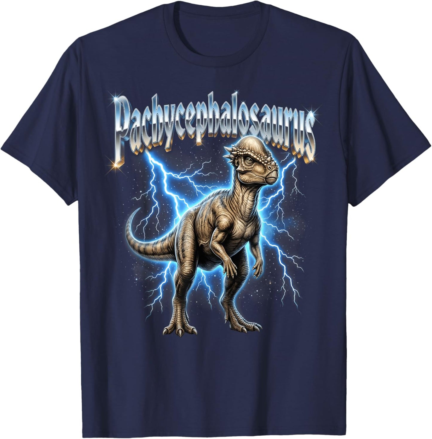 Pachycephalosaurus Bootleg Vintage T-Shirt - T-Shirt | Navy