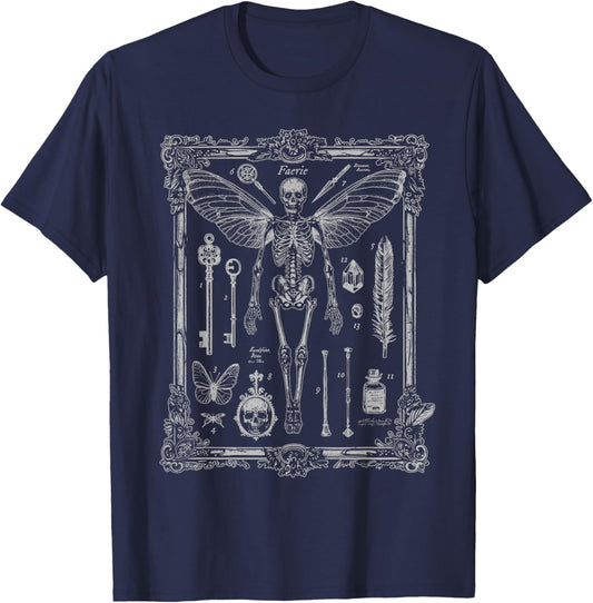 Fairy Skeleton Oddities and Curiosities T-Shirt - T-Shirt | Navy