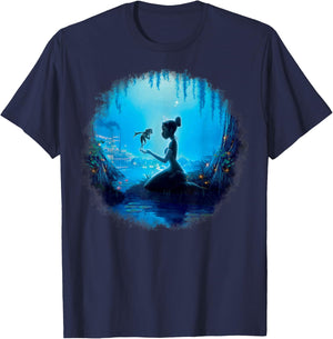 Disney Princess and The Frog Swamp Night Graphic T-Shirt - T-Shirt | Navy