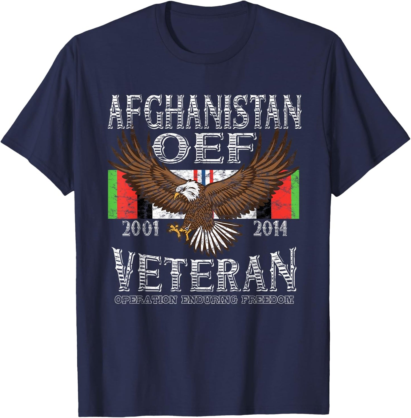 OEF Veteran Shirt- Afganistan Operation Enduring Freedom T-Shirt - T-Shirt | Navy