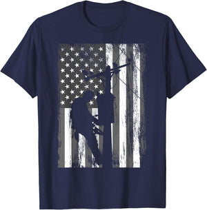 American Lineman Flag T-Shirt - T-Shirt | Navy