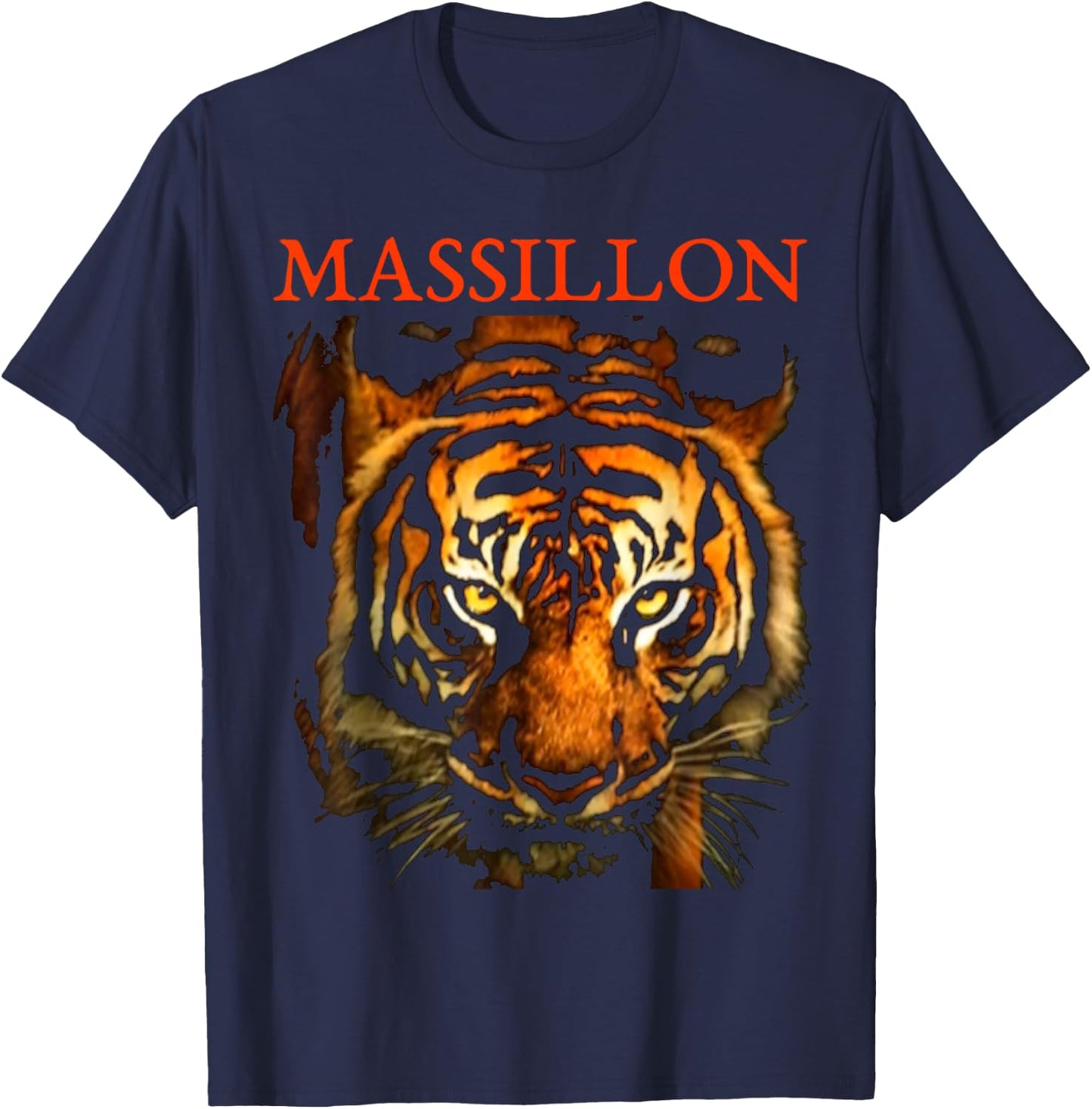 Massillon, Sports, Football, Baseball, Basketball. Tigers T-Shirt - T-Shirt | Navy