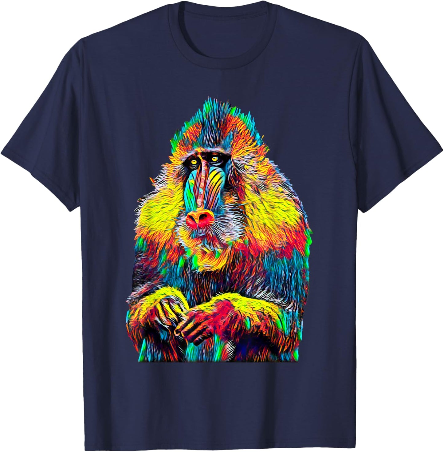Mandrill Monkey T-Shirt - T-Shirt | Navy