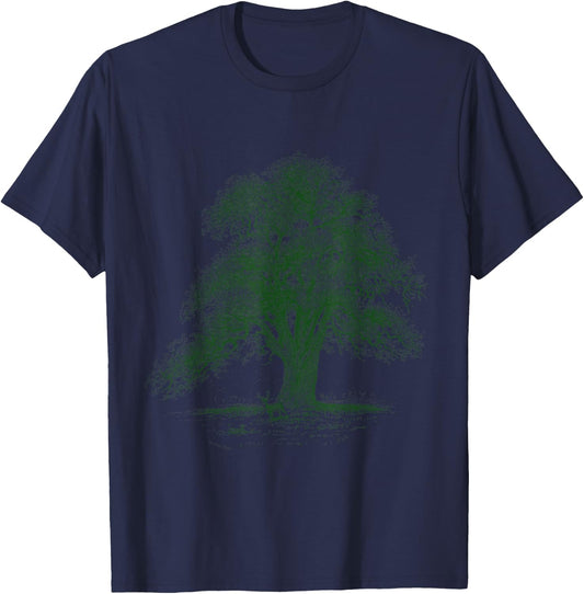 Oak Tree . Tree Natural Oak Tree Woodsman T-Shirt - T-Shirt | Navy