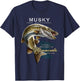 Musky Fishing Minnesota T-Shirt - T-Shirt | Navy