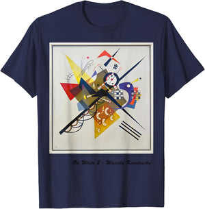 Kandinsky art -- On White T-Shirt - T-Shirt | Navy