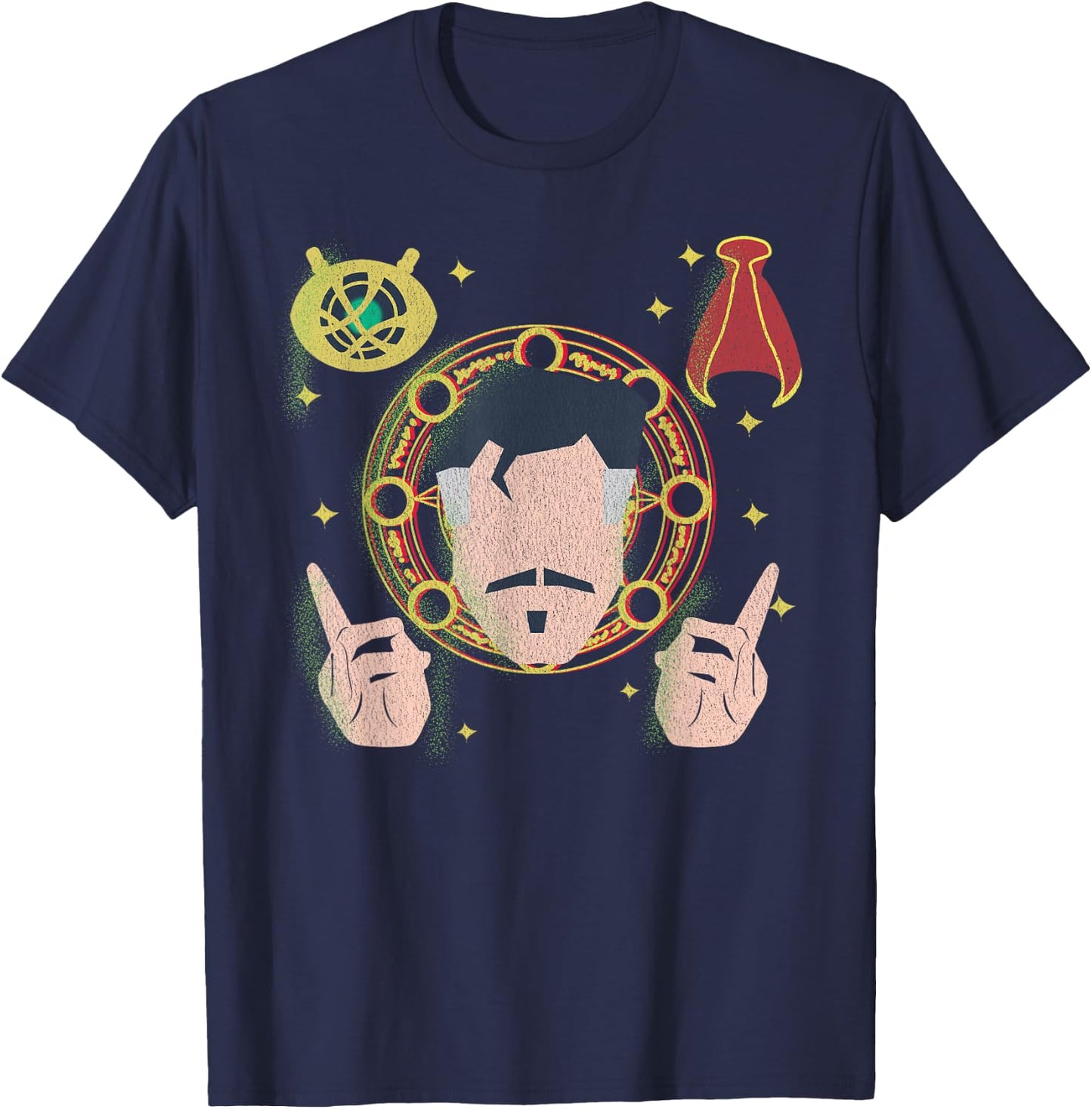 Marvel Doctor Strange Eye Agamotto Cloak Levitation T-Shirt - T-Shirt | Navy