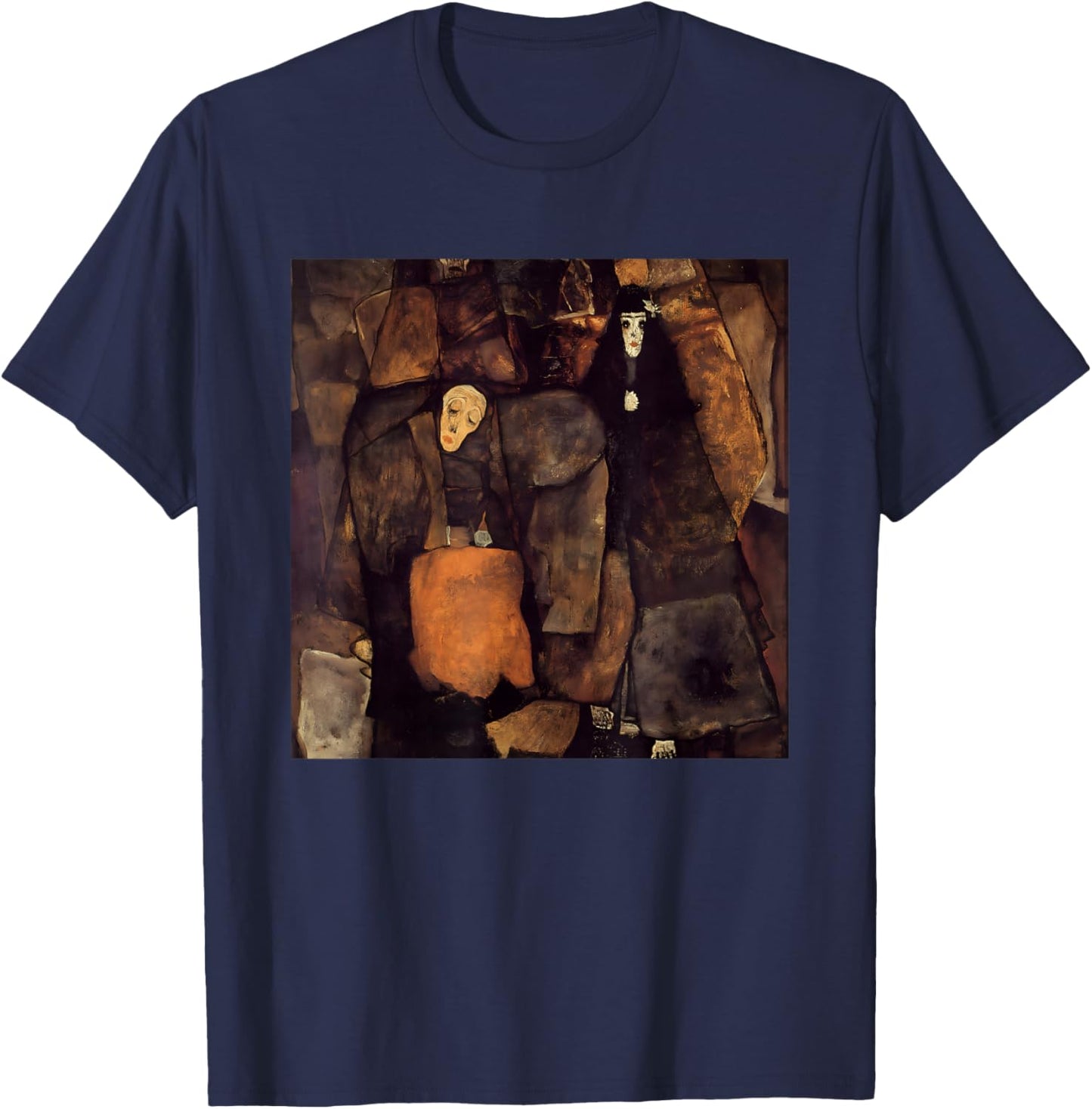 Procession by Egon Schiele (1911) T-Shirt - T-Shirt | Navy