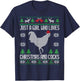 Just a Girl Who Loves Christmas and Cocks Ugly Christmas T-Shirt - T-Shirt | Navy
