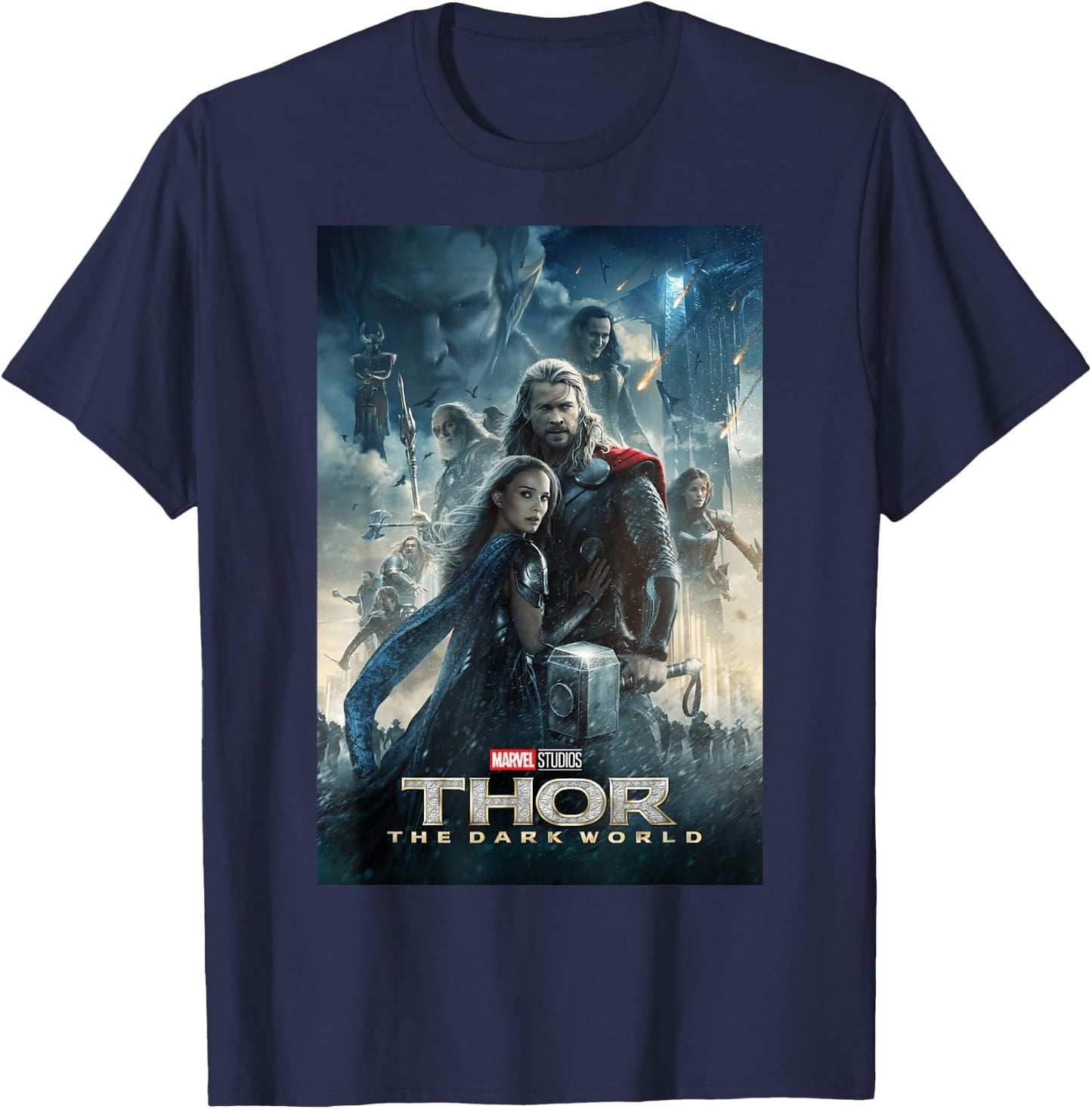 Marvel Studios Thor Dark World Movie Poster Graphic T-Shirt - T-Shirt | Navy