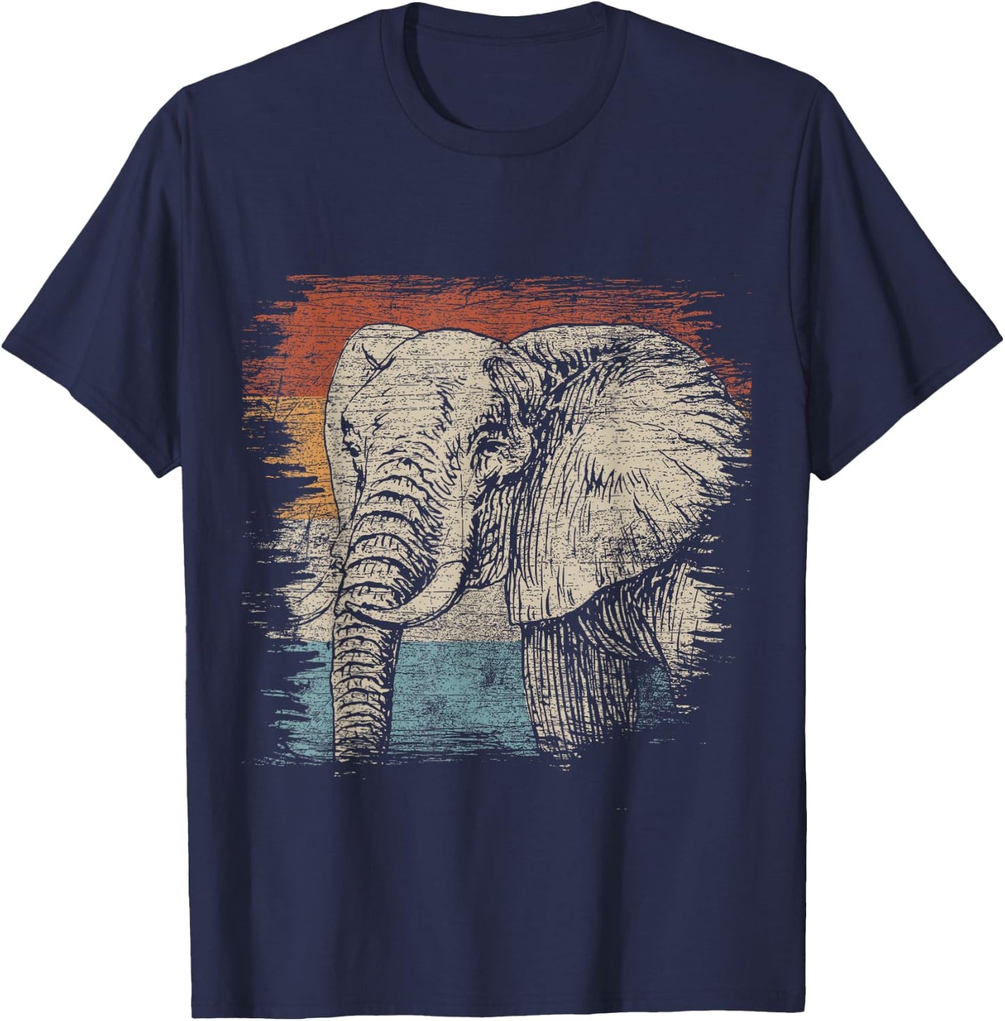 African Animal Lover Gift Elephant T-Shirt - T-Shirt | Navy