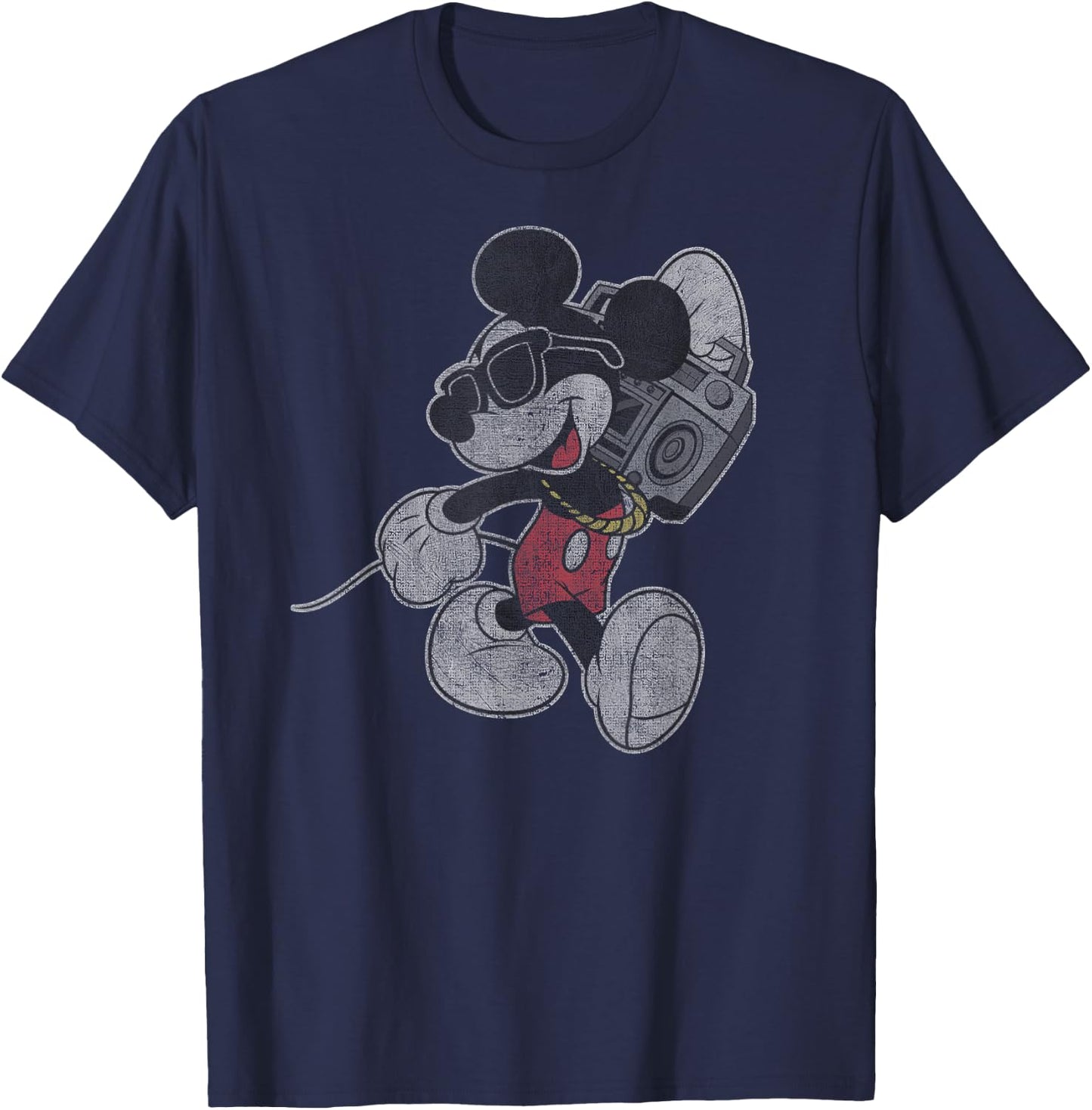 Disney - Mickey Mouse w. Boombox T-Shirt - T-Shirt | Navy