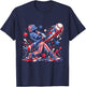 Baseball Drip Ice Cream 4th of July American USA Flag Boys T-Shirt - T-Shirt | Navy