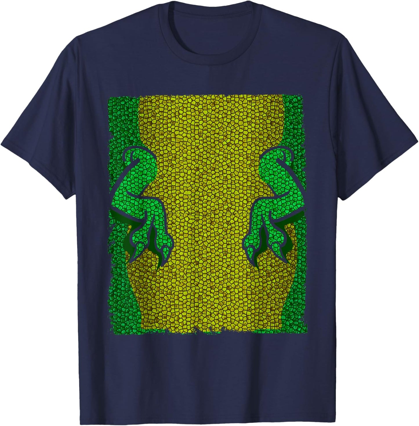 Halloween Costume Shirt - Lizard Dinosaur Arms Snakeskin T-Shirt - T-Shirt | Navy