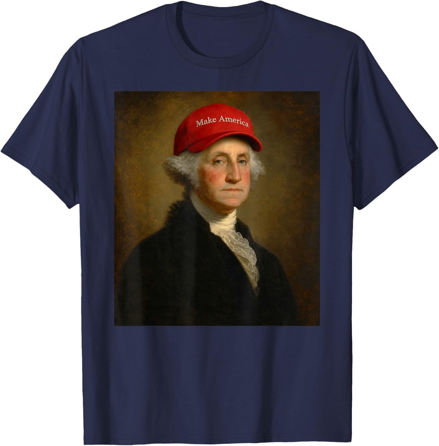 Vintage George Washington Founding Father 4th of July T-Shirt - T-Shirt | Navy