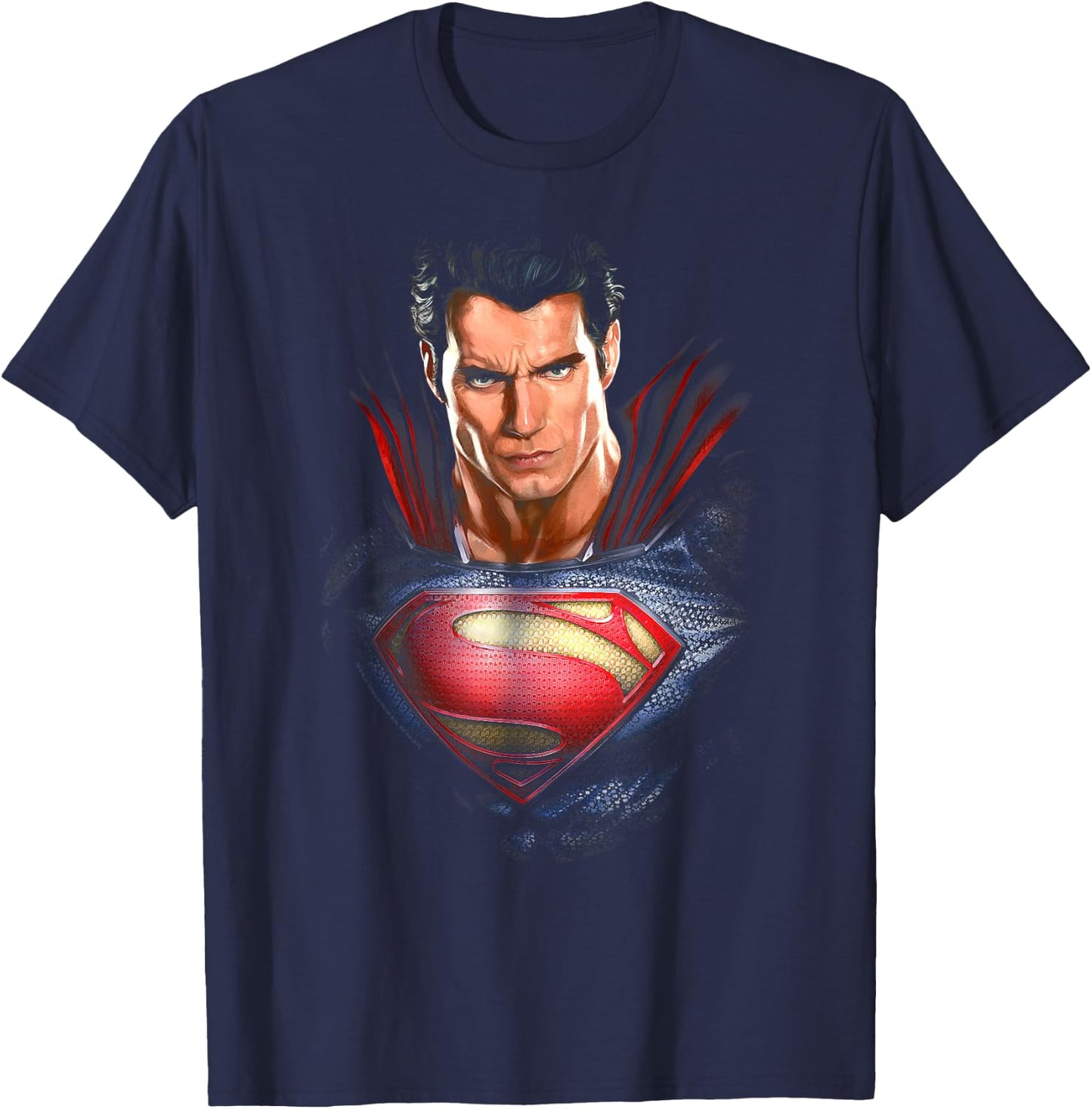 Superman Man of Steel Super Bust T Shirt T-Shirt - T-Shirt | Navy
