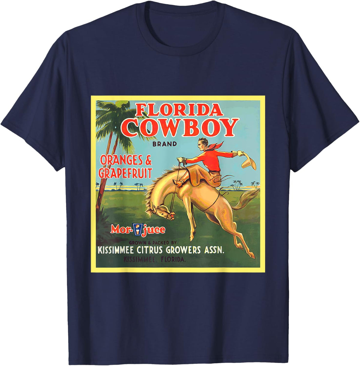 Florida Cowboy Horse Vintage Shirt T-Shirt - T-Shirt | Navy