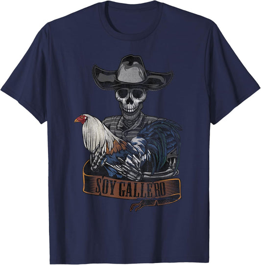 Cockfight Enthusiast Shirt - Vintage Soy Gallero T Shirt T-Shirt - T-Shirt | Navy