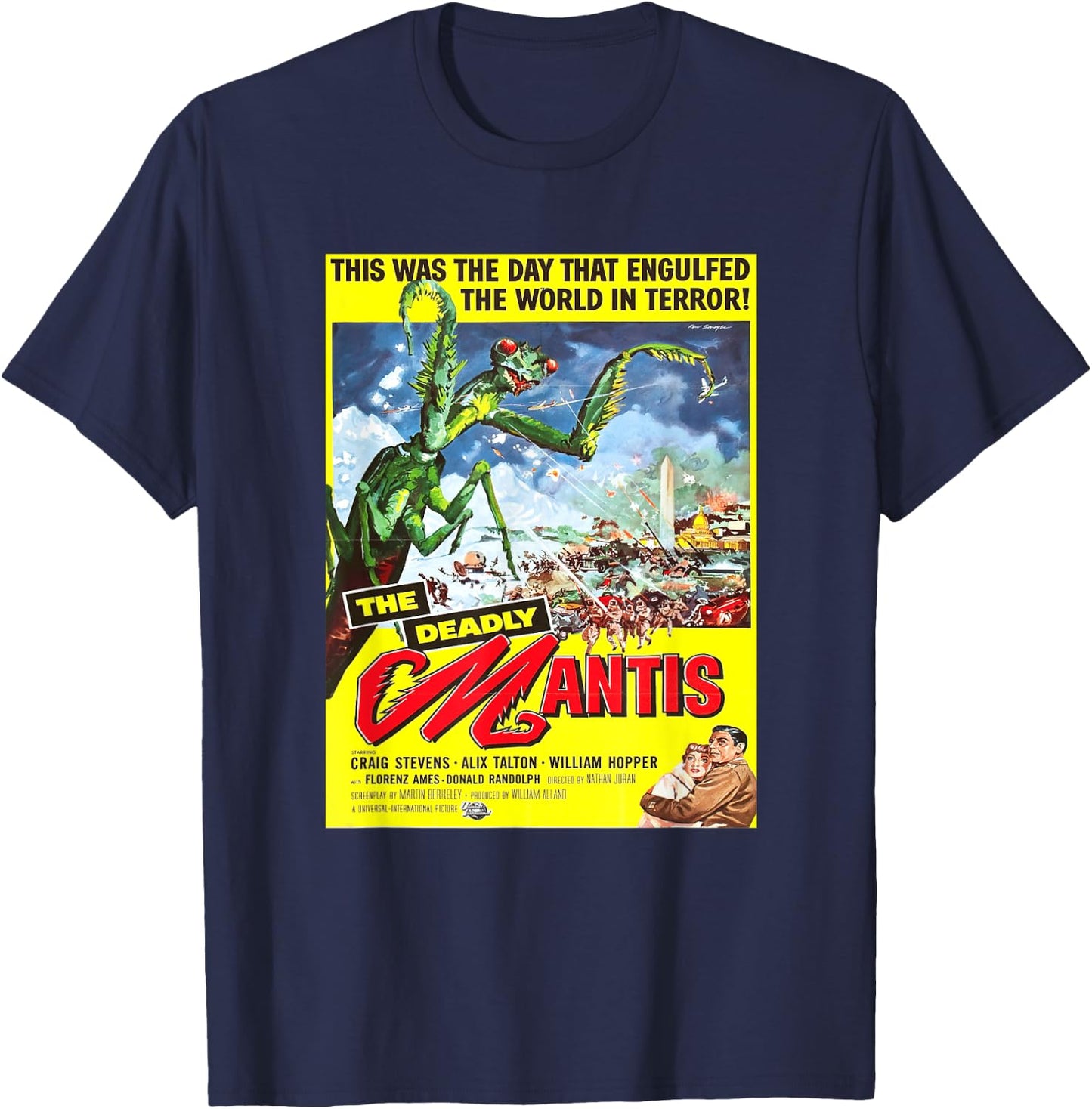 Vintage Mantis science-fiction movie shirt T-Shirt - T-Shirt | Navy