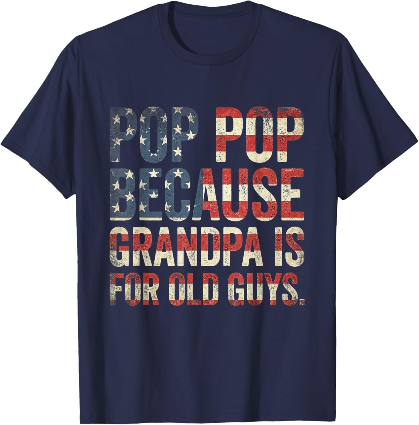 Pop Pop for Grandpa from Grandkids Father's Day T-Shirt - T-Shirt | Navy