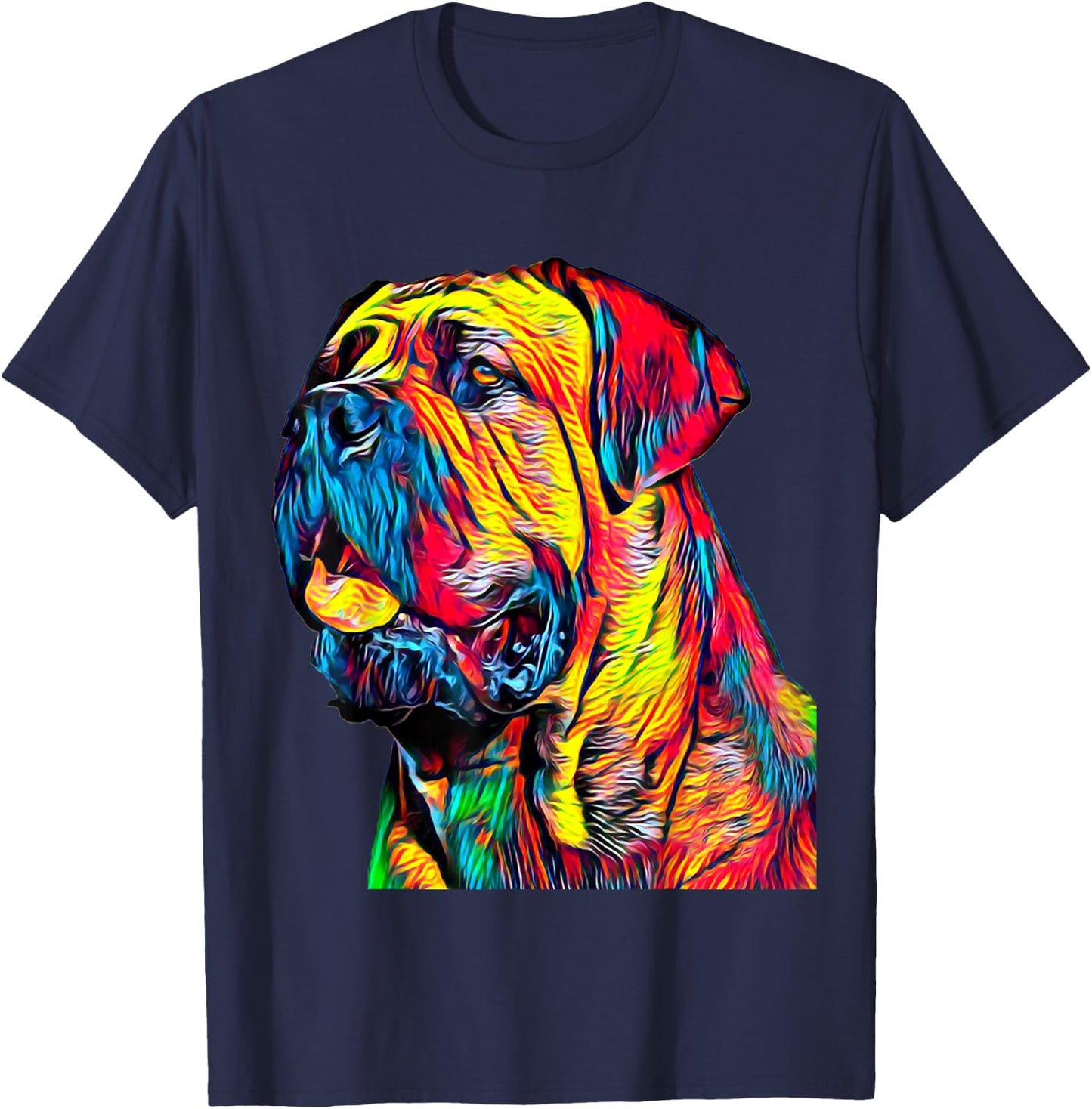 Cane Corso Italian Mastiff Dog Head T-Shirt - T-Shirt | Navy