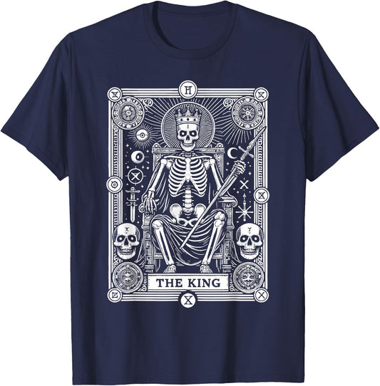 Tarot Card Occult Emo Gothic - The King T-Shirt - T-Shirt | Navy