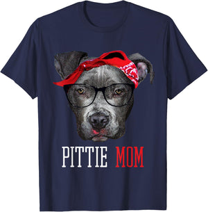 Pittie Mom Pitbull Dog Lovers Women T-Shirt - T-Shirt | Navy