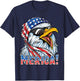 Eagle Merica T Shirt 4th of July Merica Men Boys American T-Shirt - T-Shirt | Navy