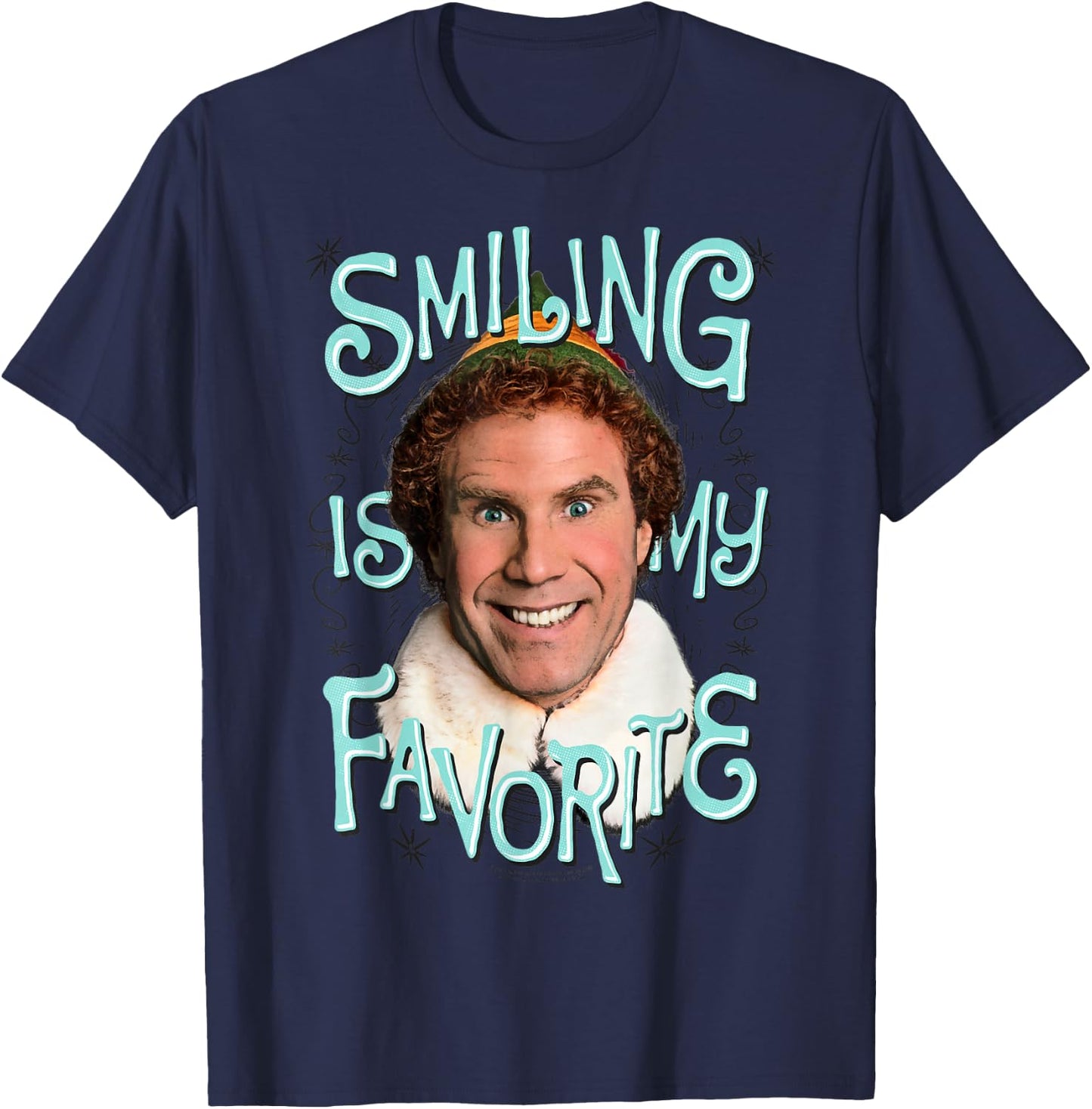 Elf Movie Smiling T Shirt T-Shirt - T-Shirt | Navy