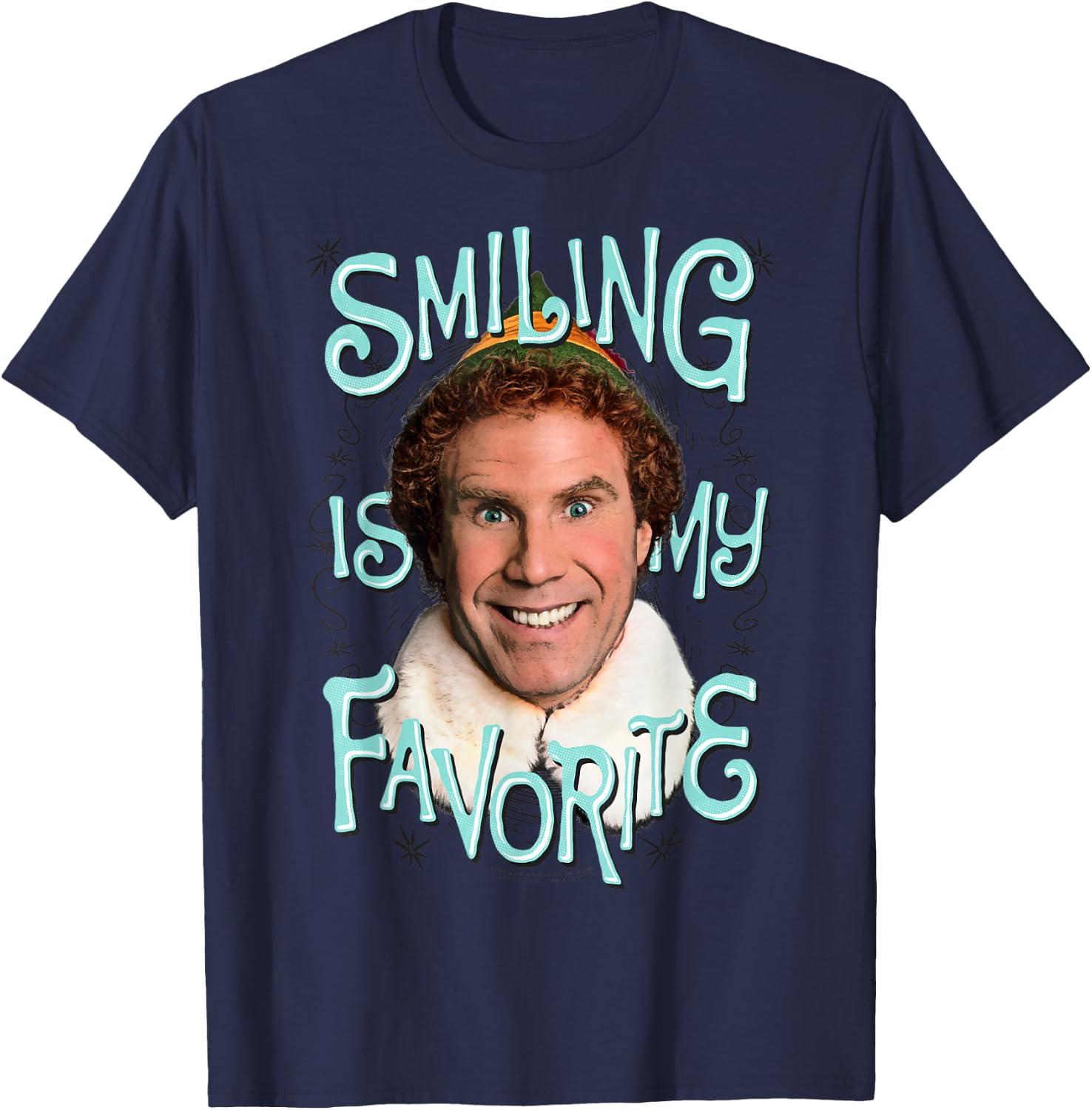 Elf Movie Smiling T Shirt T-Shirt - T-Shirt | Navy