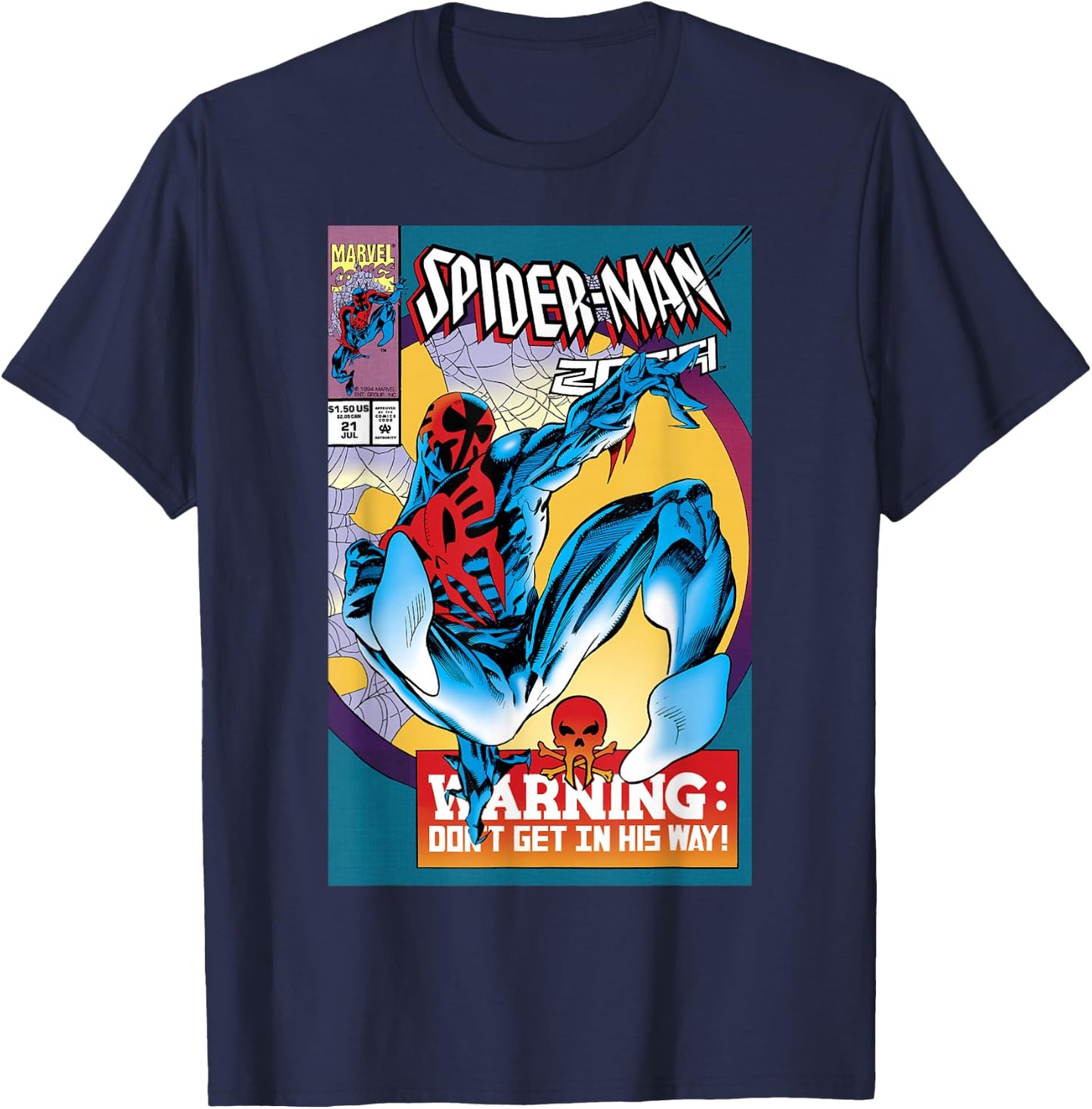 Marvel Spider-Man 2099 Comic Cover Small T-Shirt - T-Shirt | Navy
