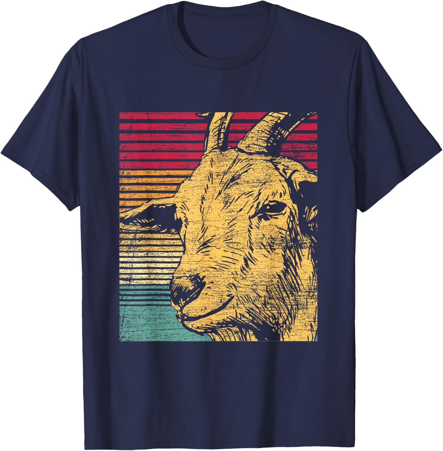 Retro Goat T-Shirt - T-Shirt | Navy