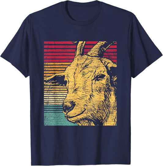 Retro Goat T-Shirt - T-Shirt | Navy