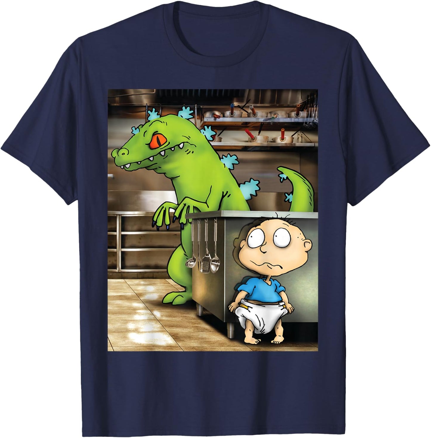 Reptar and Tommy Jurassic Park T-Shirt - T-Shirt | Navy