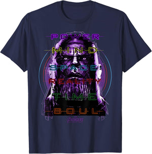 Marvel Infinity War Thanos 6 Infinity Stone Manifest T-Shirt - T-Shirt | Navy