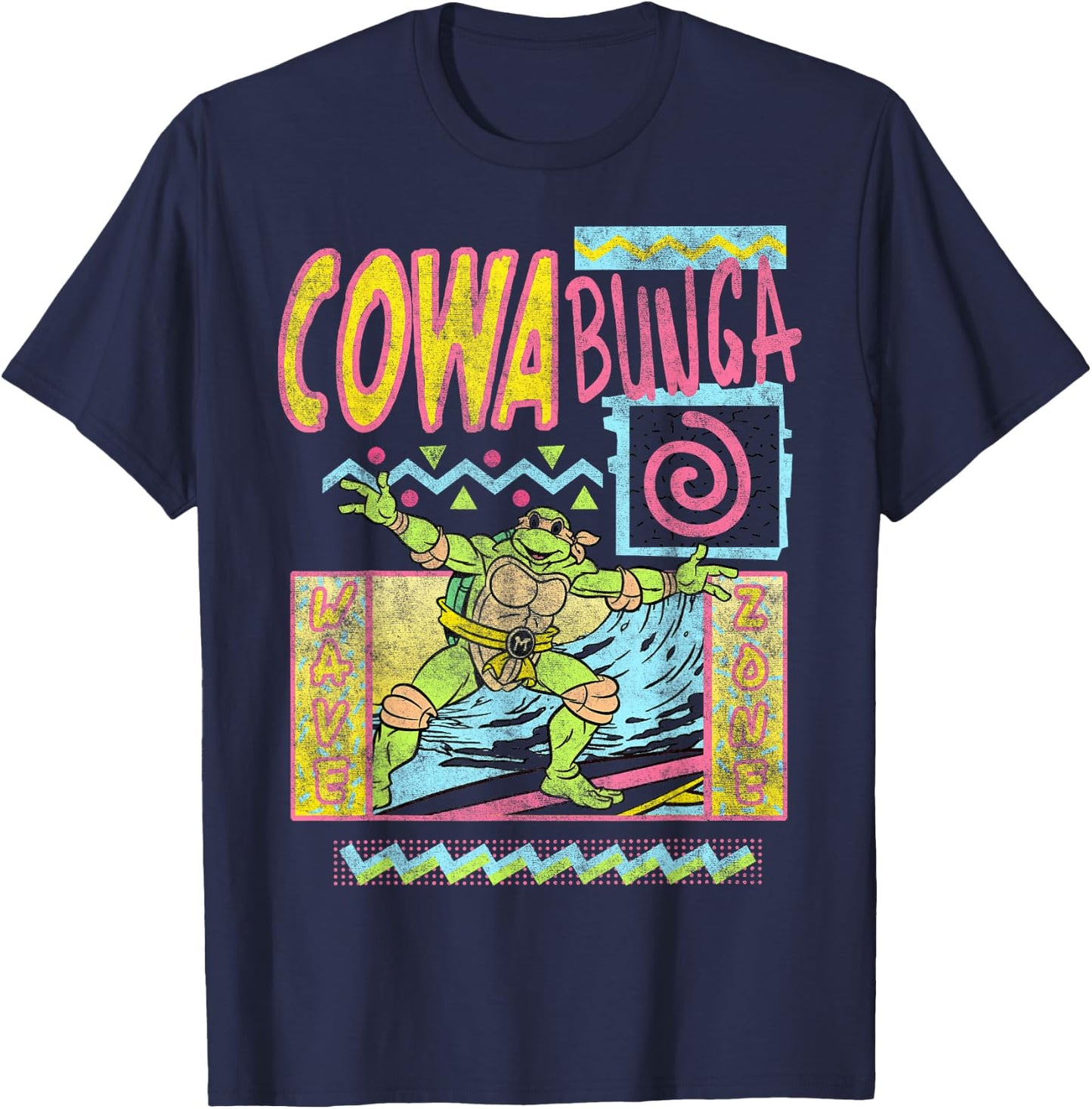 Teenage Mutant Ninja Turtles Retro Surfin' T-Shirt - T-Shirt | Navy