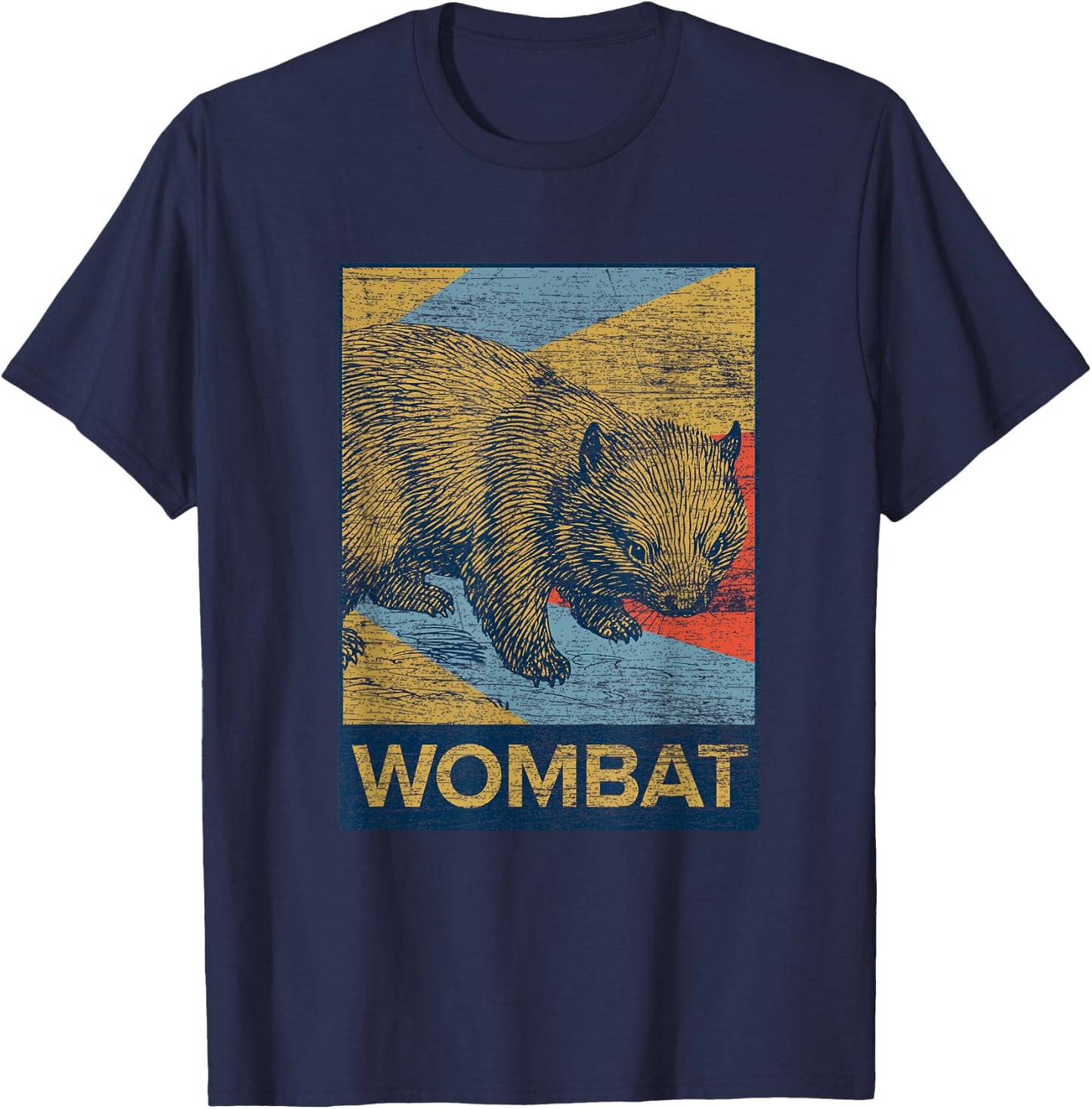 Retro Wombat T-Shirt - T-Shirt | Navy