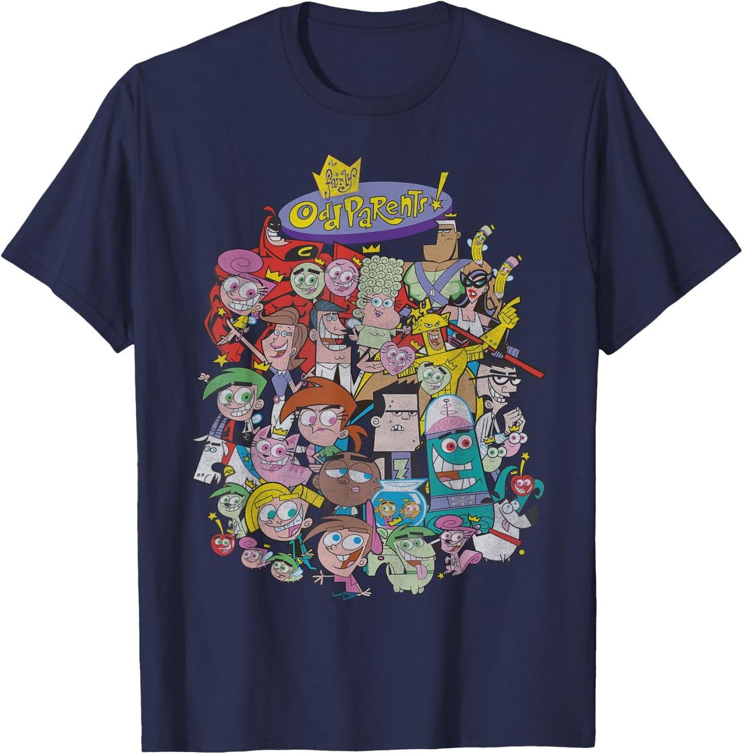 Nickelodeon The Fairly OddParents Total Character T-Shirt - T-Shirt | Navy