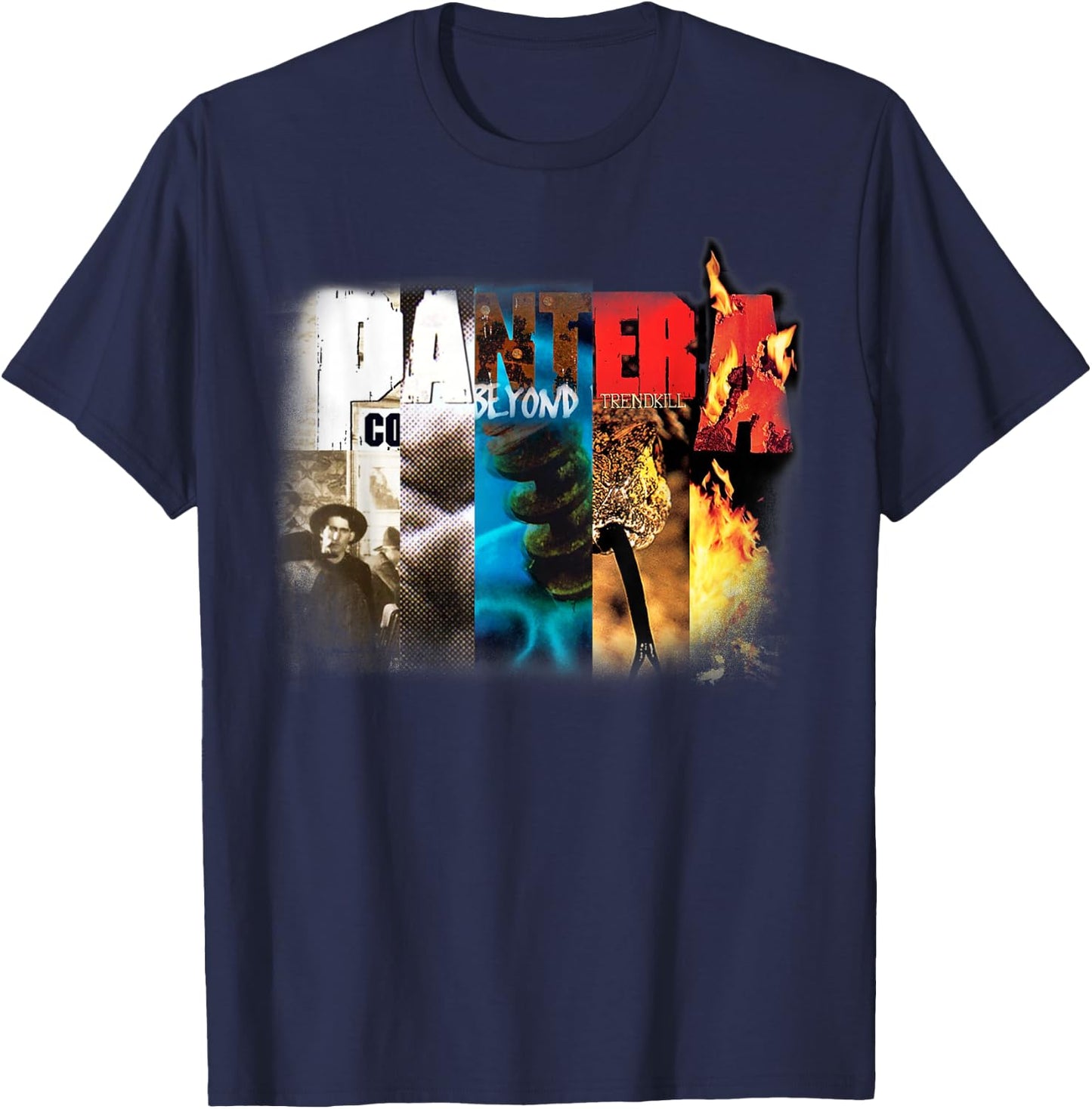 Pantera Official Collage Album T-Shirt - T-Shirt | Navy