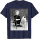 Little Boy With Chicken Rooster Smoking Vintage T-Shirt - T-Shirt | Navy