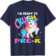 Back to School I'm ready to crush Pre-K Unicorn T-Shirt - T-Shirt | Navy