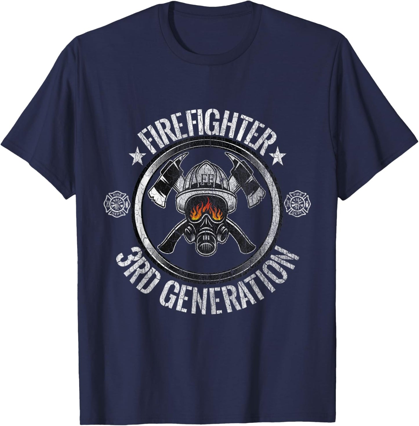 Firefighter Academy 3RD Generation Firefighter Axe Gift T-Shirt - T-Shirt | Navy