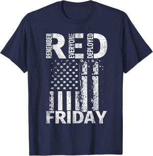 Red Friday Remember Everyone Deployed U.S. Flag T Shirt T-Shirt - T-Shirt | Navy
