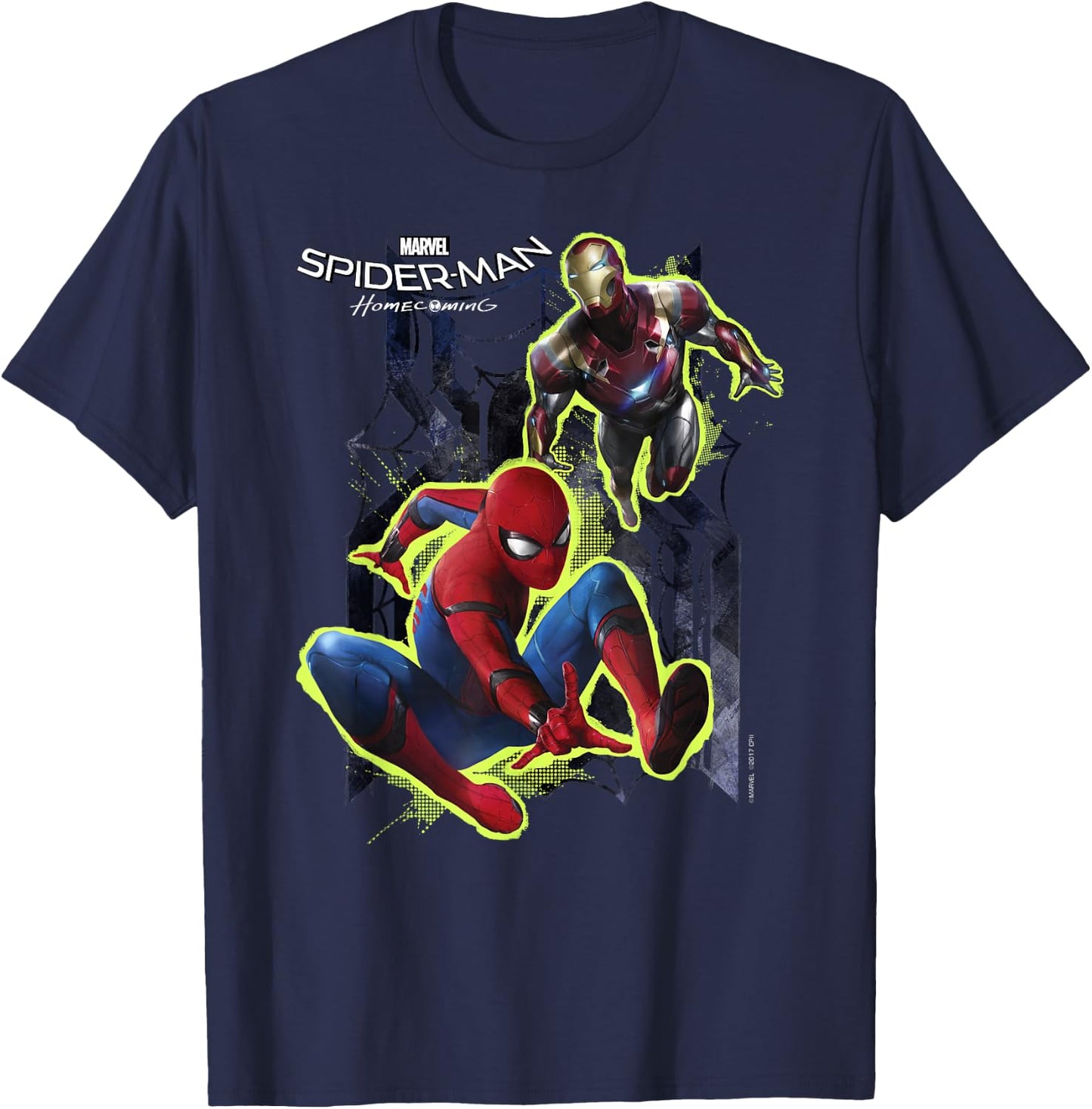 Marvel Spider-Man Homecoming Iron Man The Mentor T-Shirt - T-Shirt | Navy